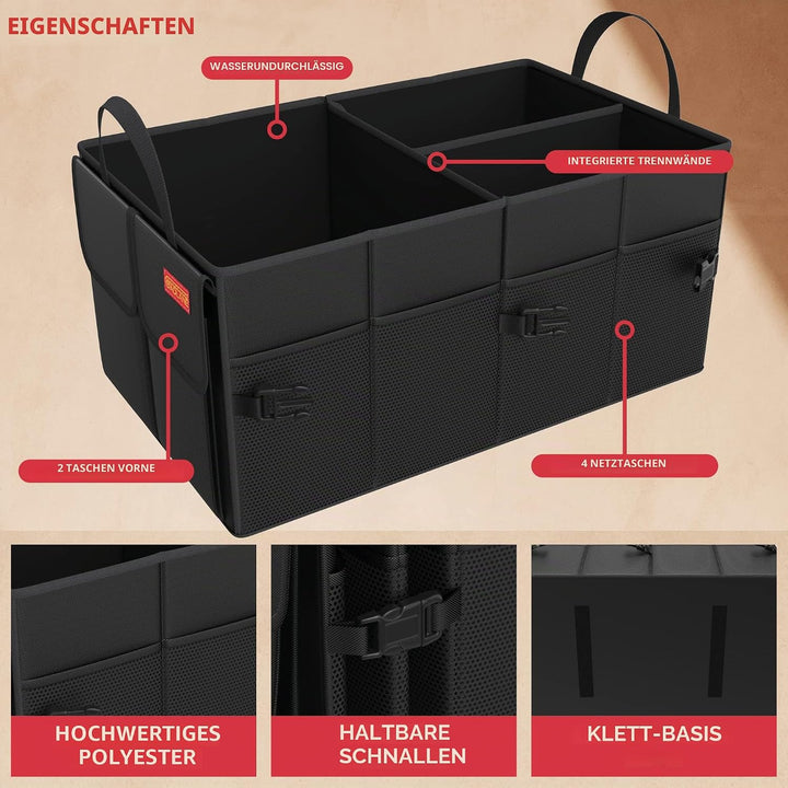 GADLANE Gross Kofferraum Organizer Auto Kofferraum Kiste Robuster Faltbare Einkaufstasche Werkzeug H