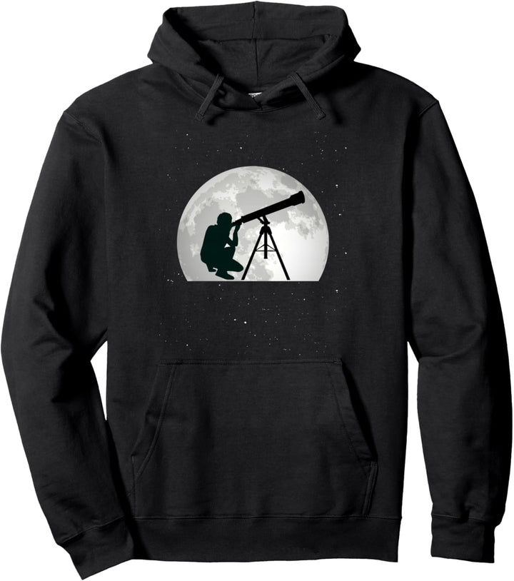 Astronom Mond Teleskop Astrophysik Sterne Astronomie Pullover Hoodie