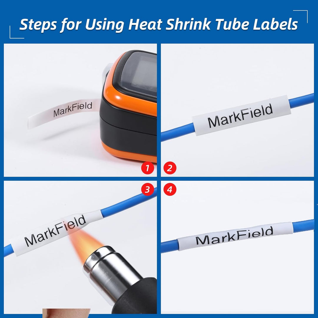 3x MarkField Kompatible Schriftband Schrumpfschlauch HSe-231 HSe231 11.7mm Heat Shrink Tube Bänder S