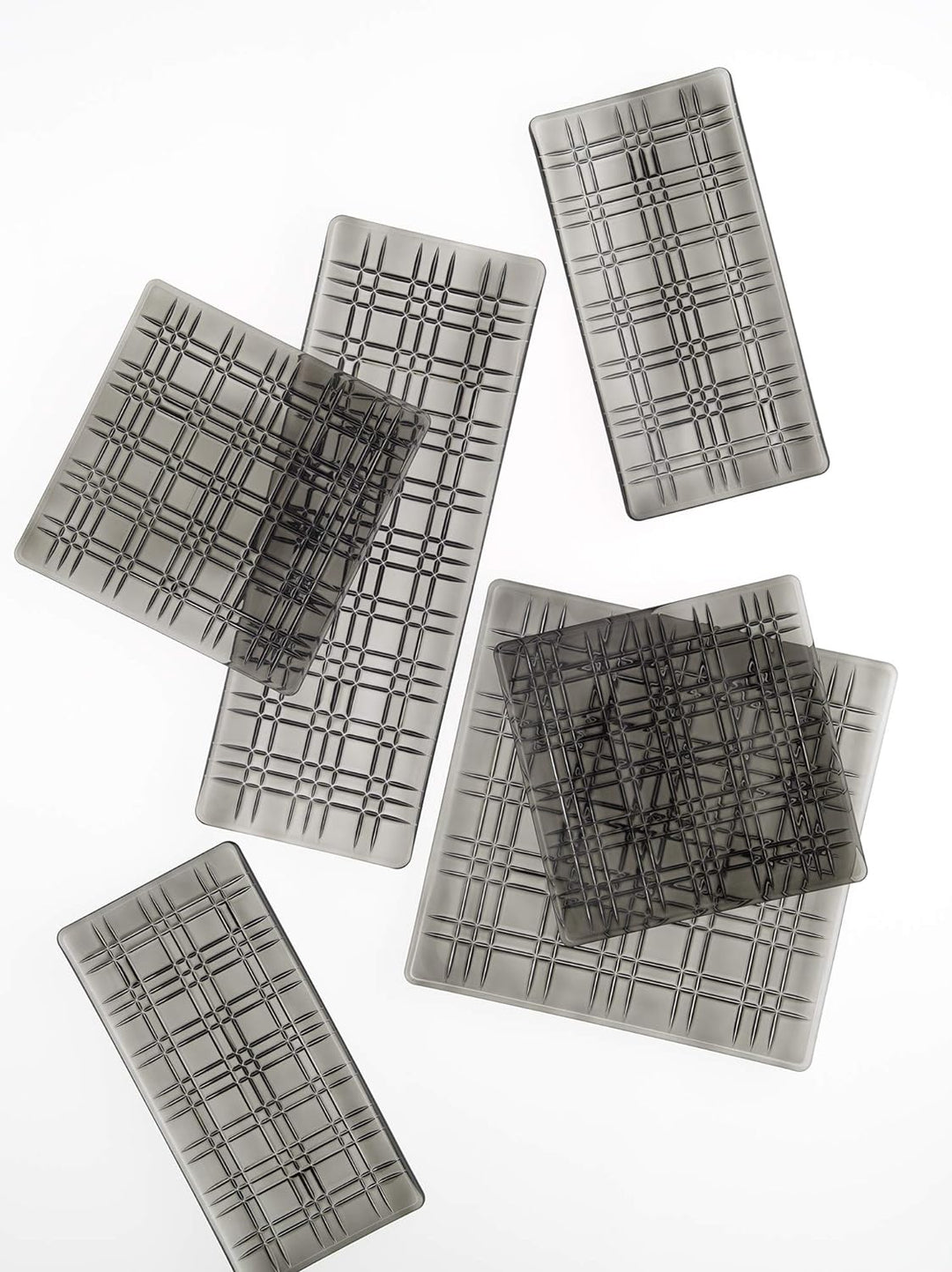 Spiegelau & Nachtmann, Servierplatten-Set, 2-tlg., Quadratisch, Kristallglas, Square, Grösse: 21 cm,