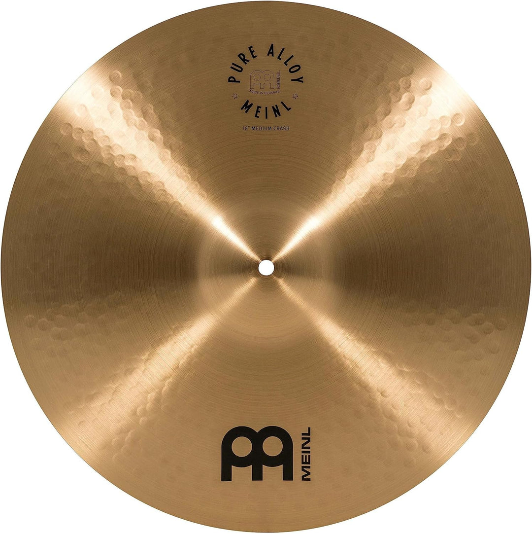 Meinl Cymbals Pure Alloy Crash Medium 18 Zoll (Video) Schlagzeug Becken (45,72cm) Pure Alloy Bronze,