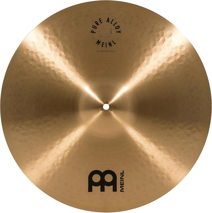 Meinl Cymbals Pure Alloy Crash Medium 18 Zoll (Video) Schlagzeug Becken (45,72cm) Pure Alloy Bronze,