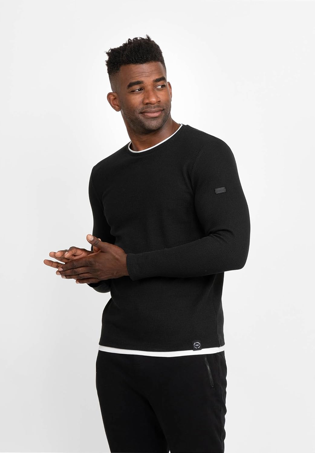 KEY LARGO Herren Stefano Round Sweatshirt, Black (1100)