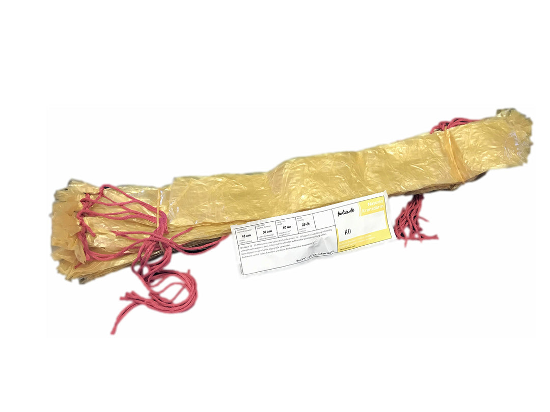 Naturin Kranzdarm 43/50 cm Abschnitte 25 Hüllen abgebunden