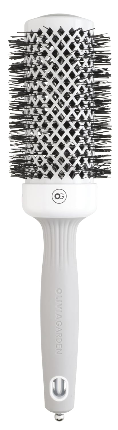 Olivia Garden - Expert Blowout Shine Hairbrush - White and Grey - 45, 45