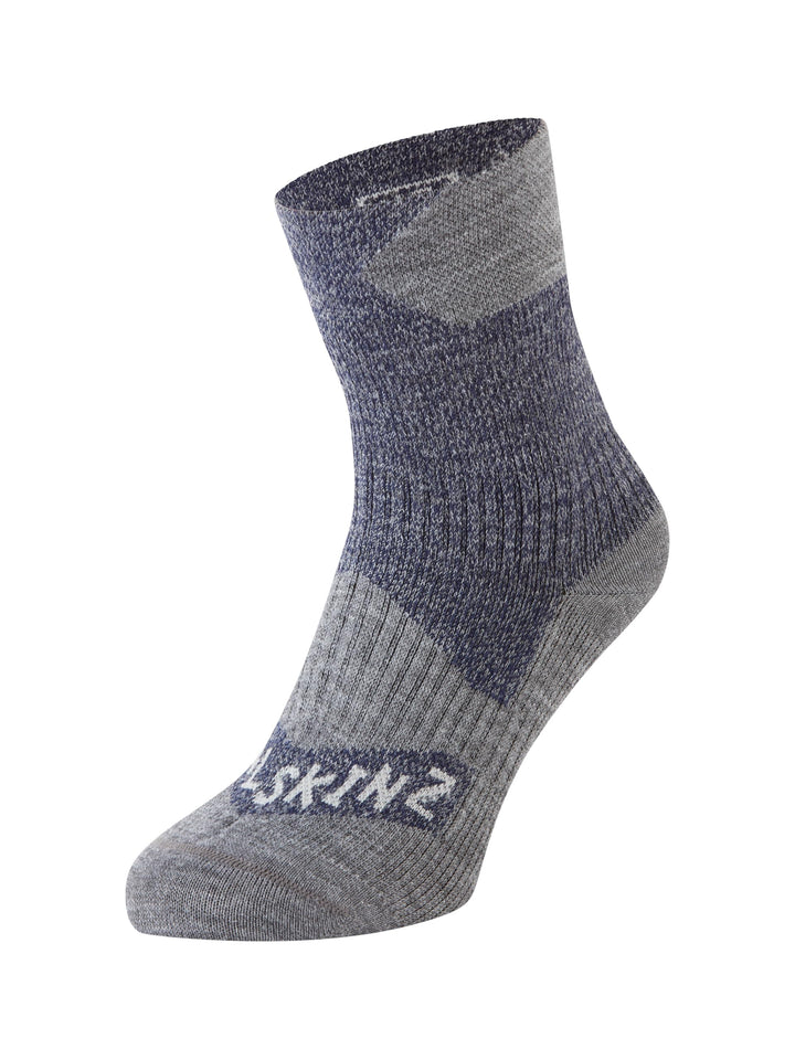 Sealskinz Unisex Allwetter Wasserdichte Socken – Knöchellang S Navy Blue/Grey Marl, S Navy Blue/Grey