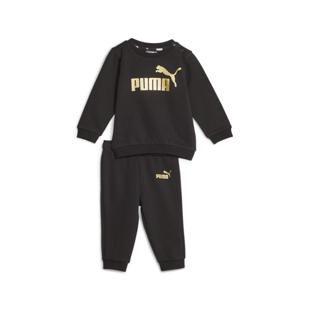 PUMA Unisex Kinder Minicats Ess+ Crew Jogger Fl Trainingsanzug 92 Puma Schwarz, 92 Puma Schwarz