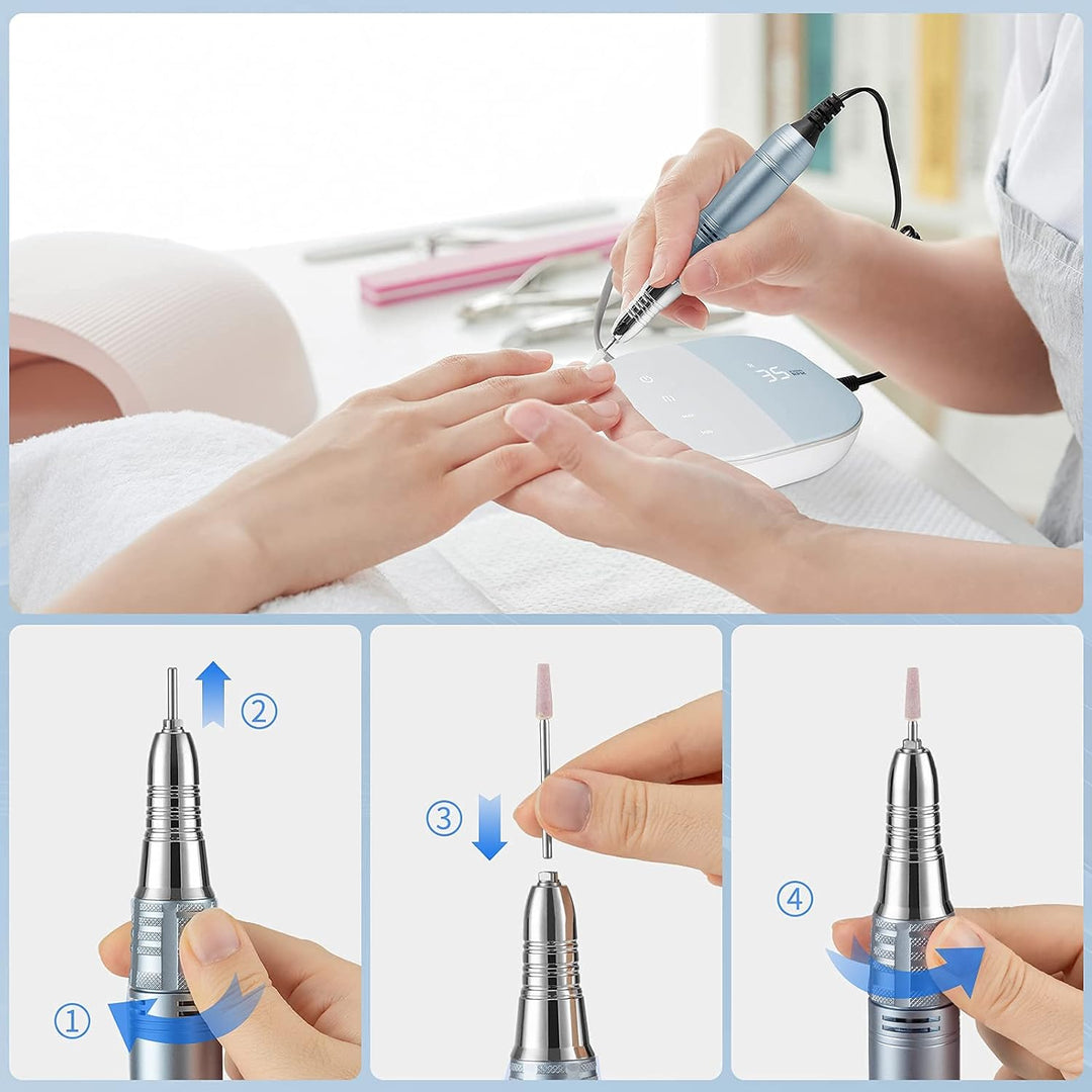 Madenia Elektrische Nagelfräser TouchPro Gelnägel 35000 U Min Profi Nagelfeile Elektrische Maniküre