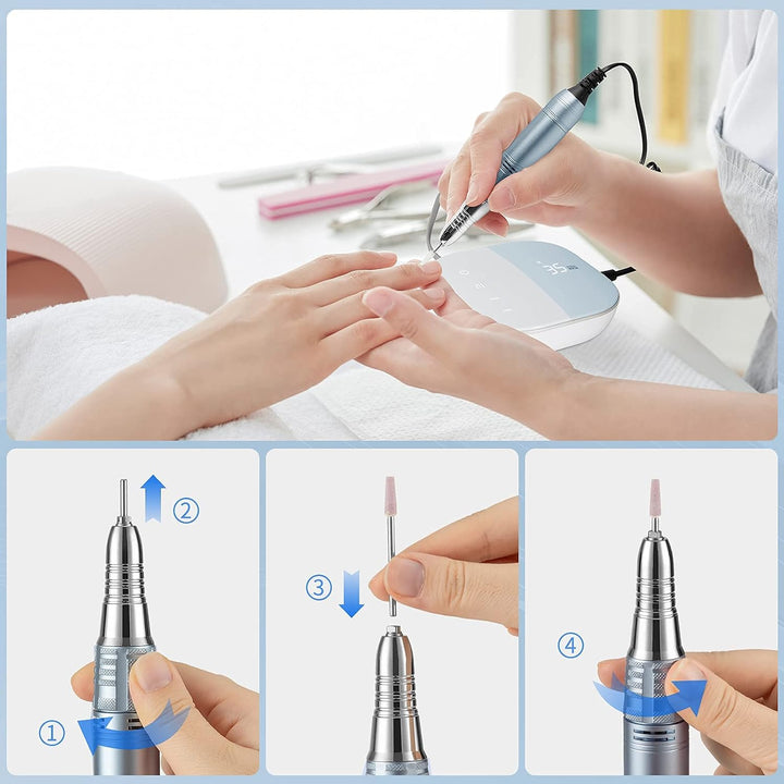 Madenia Elektrische Nagelfräser TouchPro Gelnägel 35000 U Min Profi Nagelfeile Elektrische Maniküre
