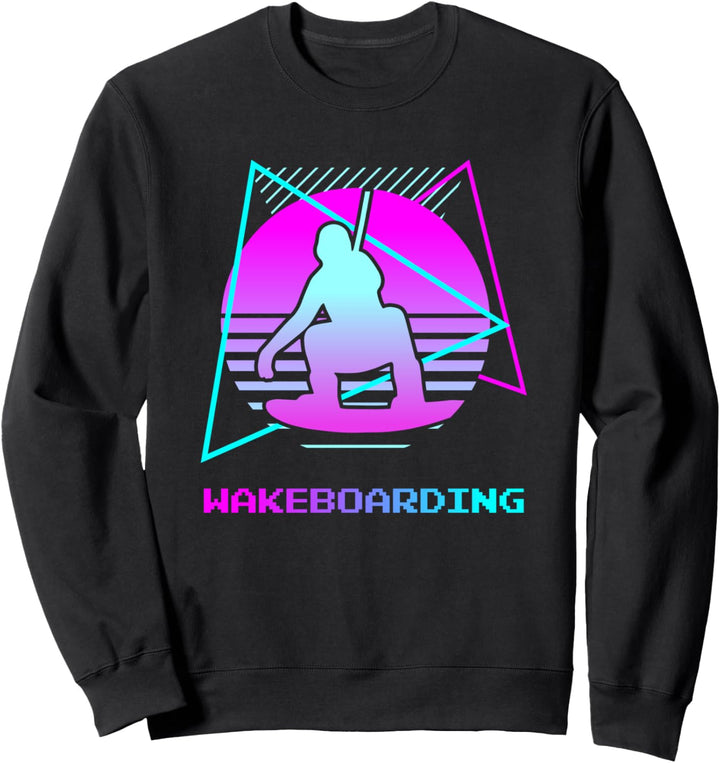 Wakeboard-Wakeboard-Wakeboard, Retro-Vintage-Stil, klassisches Design, Wakeboard Sweatshirt