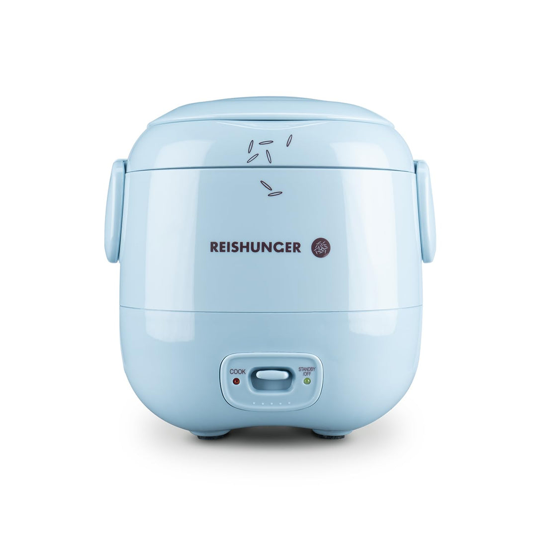 REISHUNGER Mini Reiskocher, hellblau | 0,3 L - 1-2 Portionen | hochwertige Keramikbeschichtung - Pre