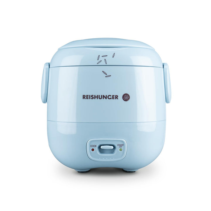 REISHUNGER Mini Reiskocher, hellblau | 0,3 L - 1-2 Portionen | hochwertige Keramikbeschichtung - Pre