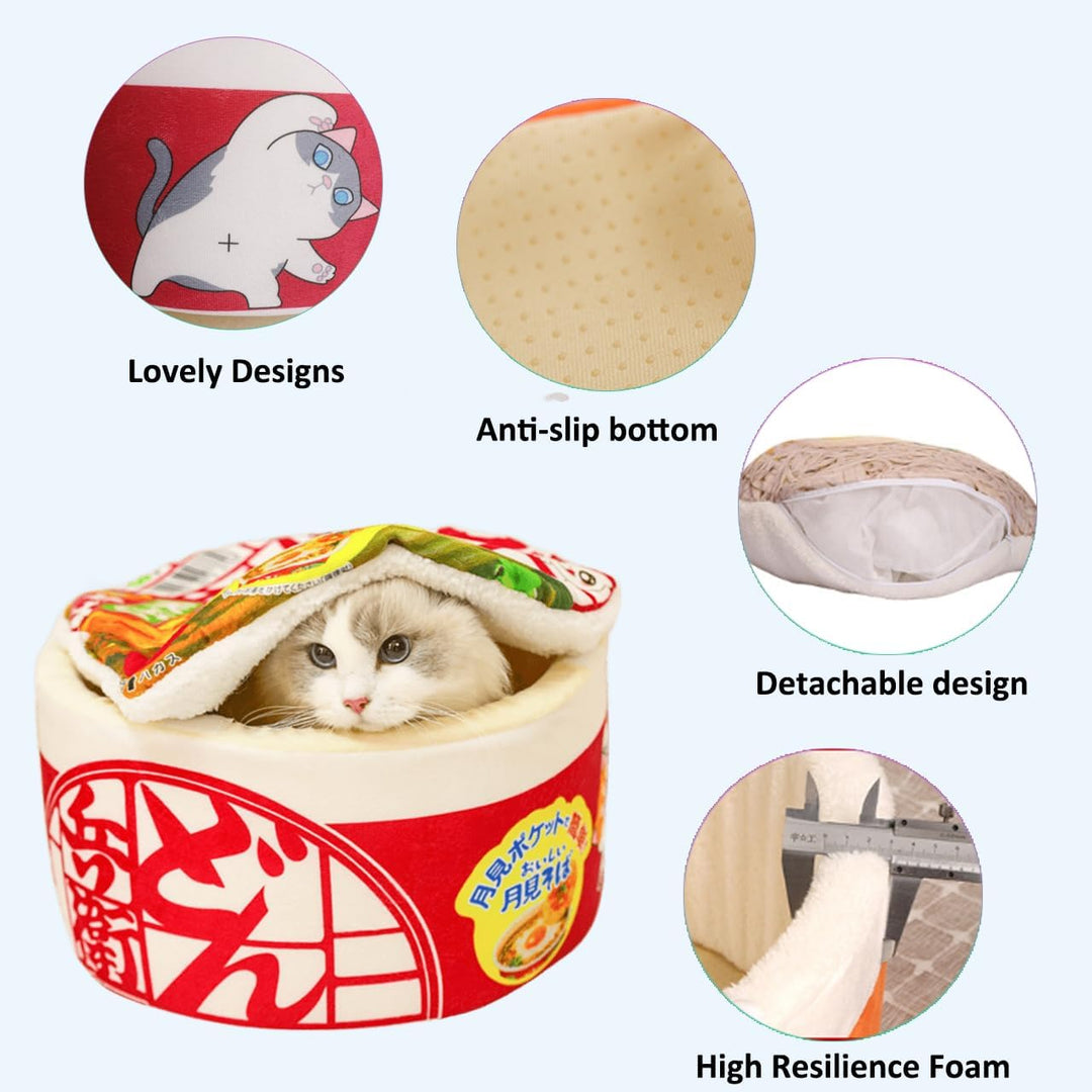 Katzenhöhle, Katzenbetten, Kuschelhöhle für Kätzchen, Bequemer Schlafplatz für Katzen Welpen, Plüsch