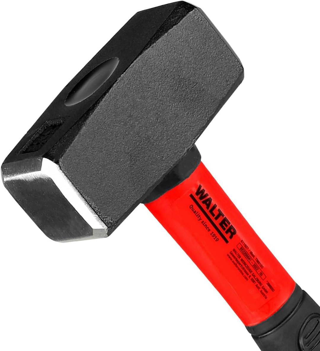 WALTER Hammer-Set 3-tlg., Schlosserhammer, 300, 300, 1000, Gummischonhammer, Gummi Gleitschutzgriffe
