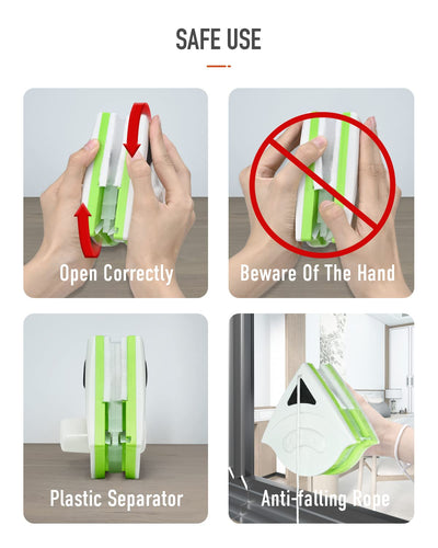 Baffect Startseite Double Side Magnetic Window Cleaner Ultra Strong Beide Seiten-Glaswischer Werkzeu