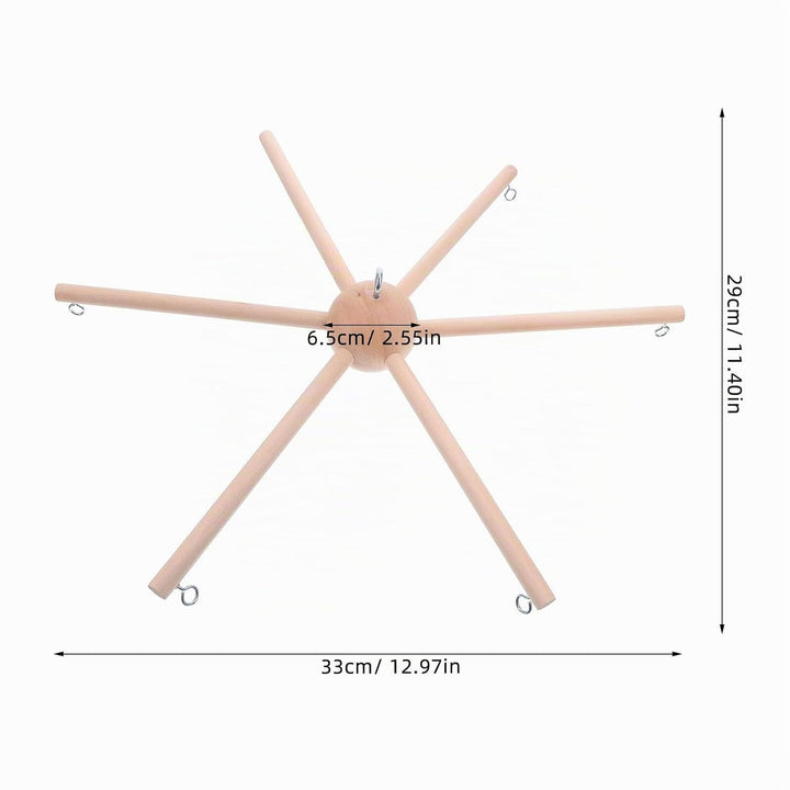 Holz Mobile Rahmen DIY Windspiel Halterung Babyzimmer Hängender Spielzeugständer Stabiler Holzrahmen