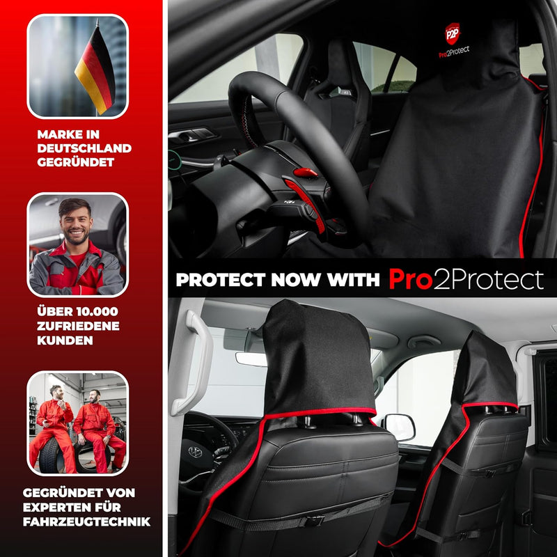 Pro2Protect [Test SEHR GUT Auto Sitzbezüge, Autositzschoner, Sitzauflage, Sitzbezug für Vordersitze,