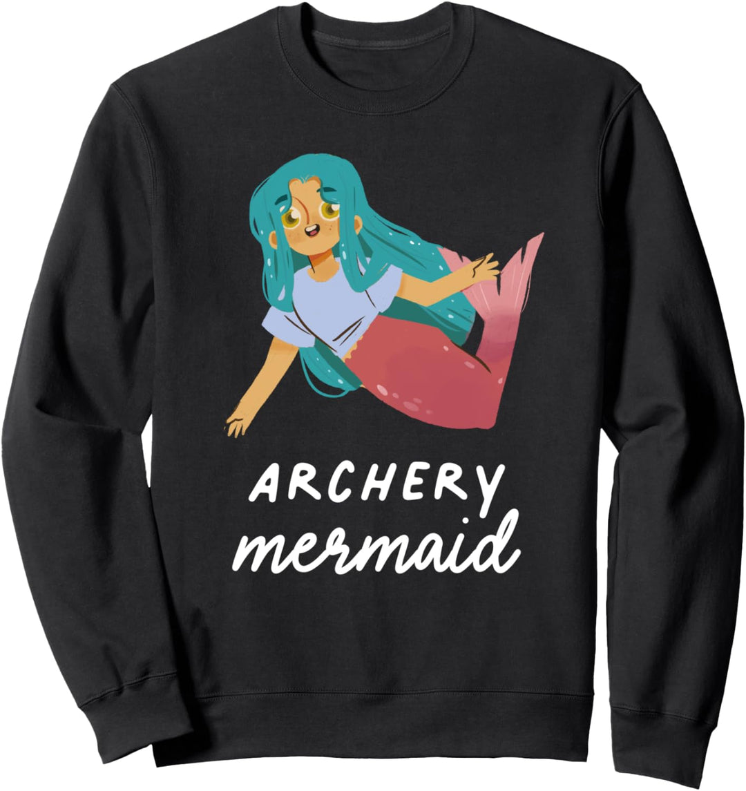 Bogenschiessen Meerjungfrau Mädchen Sport Geburtstag Party Sweatshirt