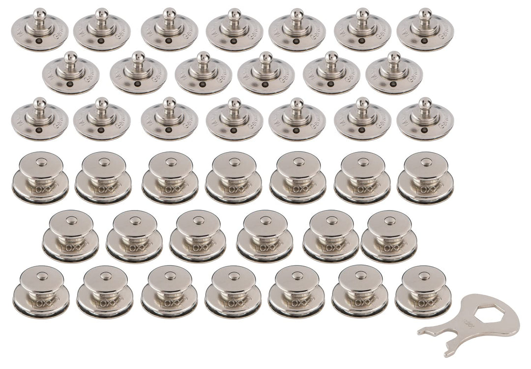 New Marine LOXX Set 20 Stück Oberteile + Stoffschrauben + Schlüssel