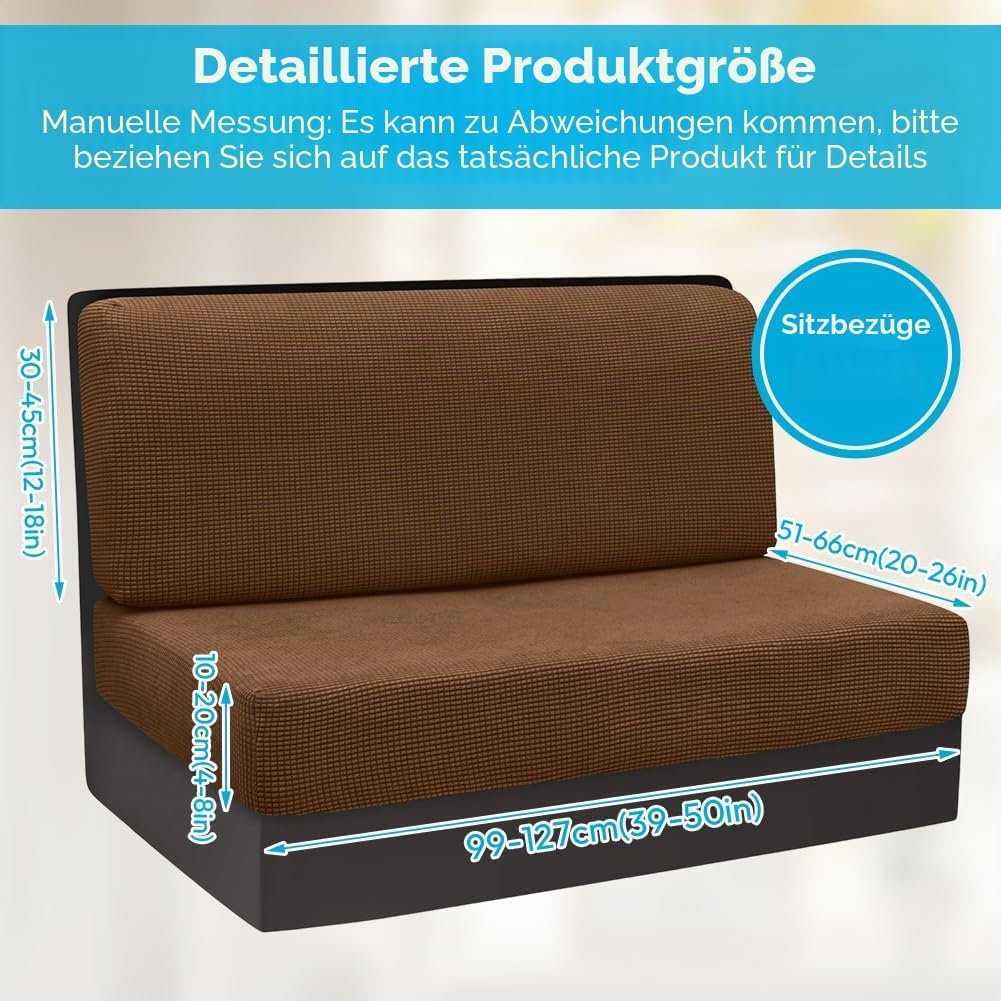 2 Stück Camper Kissenbezüge, 1 Set Spannbezüge Couch, RV-Sitzbezüge, Wohnwagen Polster, Sofa-Sitzkis