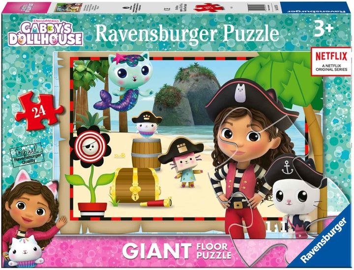 Ravensburger - Puzzle Gabby's Dollhouse B, Kollektion 24 Giant Boden, 24 Teile, Puzzle für Kinder, E