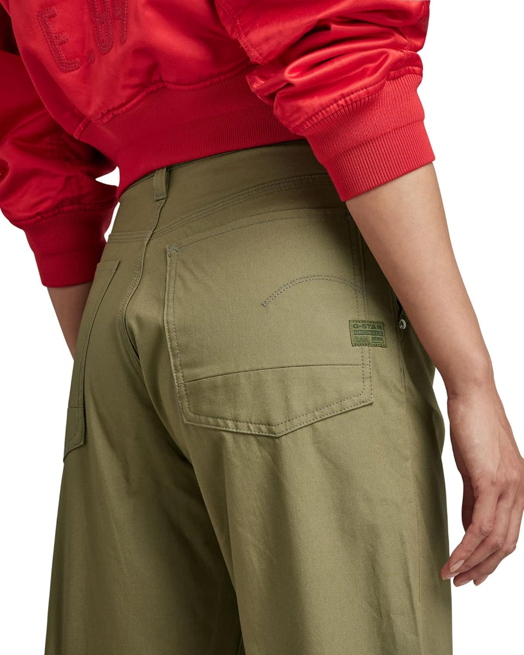 G-STAR RAW Damen Stray Chinohose Pants 29W / 34L Grün (Smoke Olive D22894-d387-b212), 29W / 34L Grün