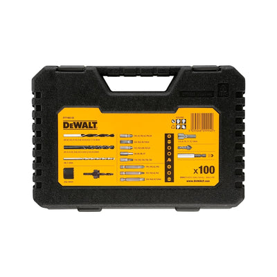 DeWalt DT71563, QZ Kombination Bohrer Set 100 Teile, Hochgeschwindigkeitsstahl, Zylinderschaft 1 Sch