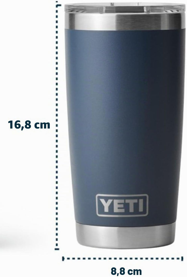 YETI Rambler 20 oz (591 ml) Tumbler mit abnehmbarem MagSlider‑Deckel, Edelstahl‑Thermobecher, Vakuum