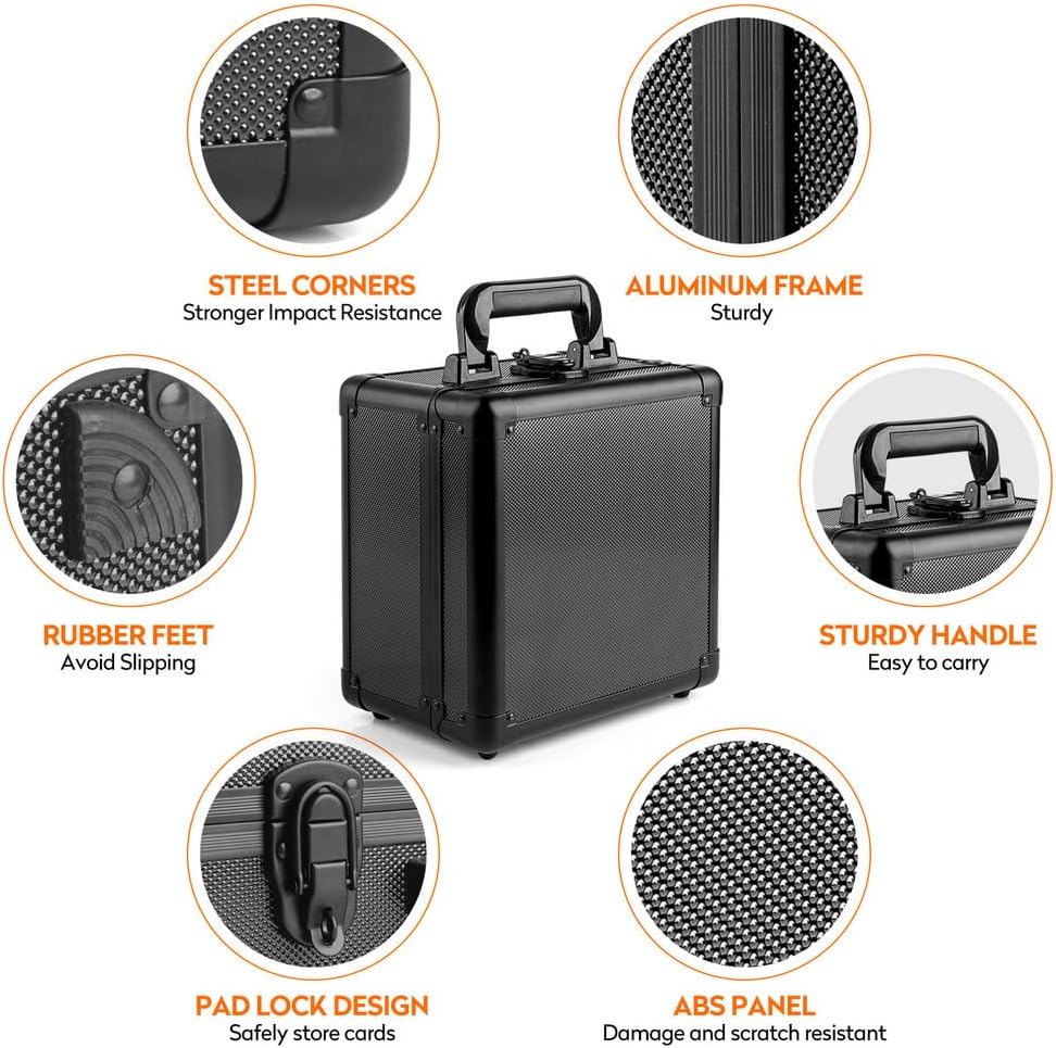 JoyHood Top Loader Aufbewahrungsbox, Graded Card Aufbewahrungsbox, PSA Card Case kompatibel mit Samm