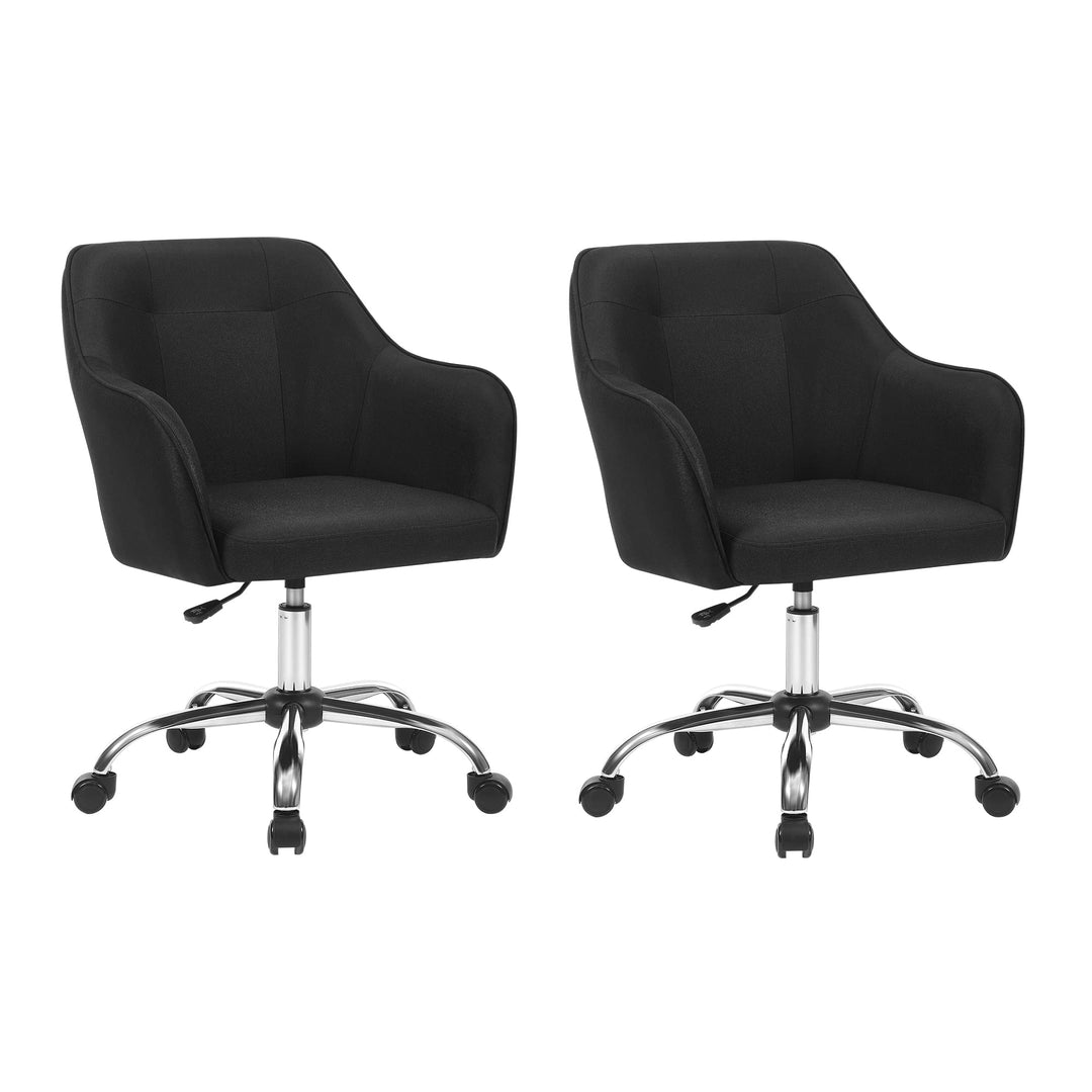 SONGMICS Homeoffice Stuhl, 2er Set, Drehstuhl, Schreibtischstuhl, höhenverstellbar, bis 110 kg belas