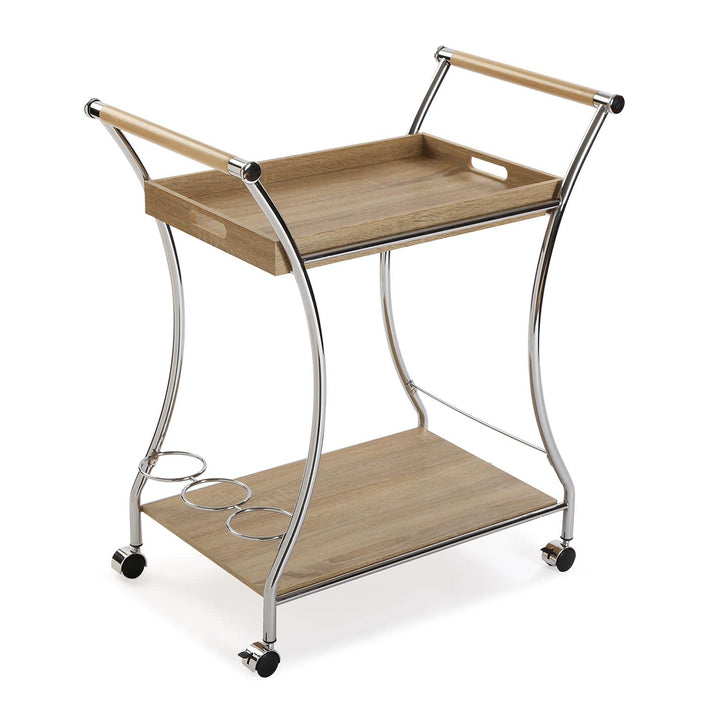 Versa Versatile Style Servierwagen mit Holzfinish, Masse (H x L x B) 78,5 x 42 x 68,5 cm, MDF-Holz,