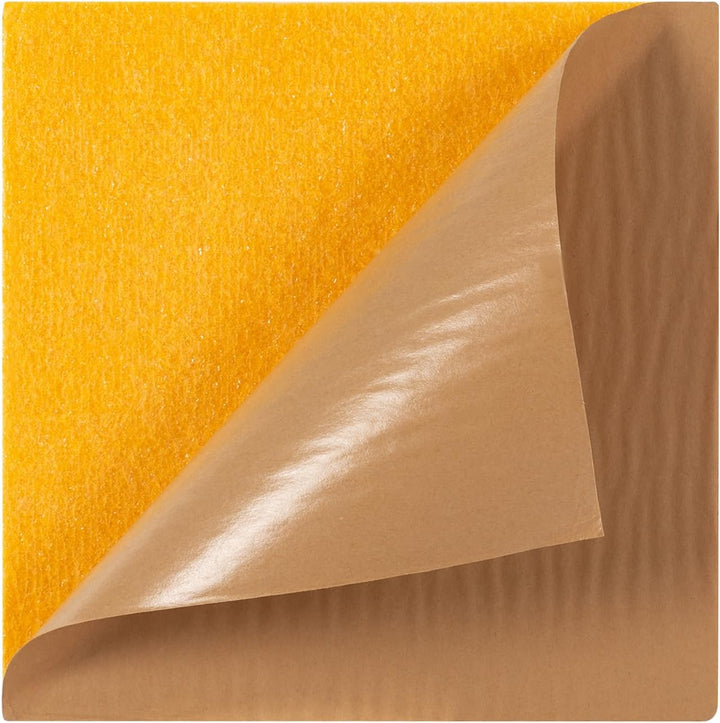 12 Stück Akustikplatten 30 x 30 cm aus Polyesterfaser 9 mm Orange | Selbstklebend und Zuschneidbar f