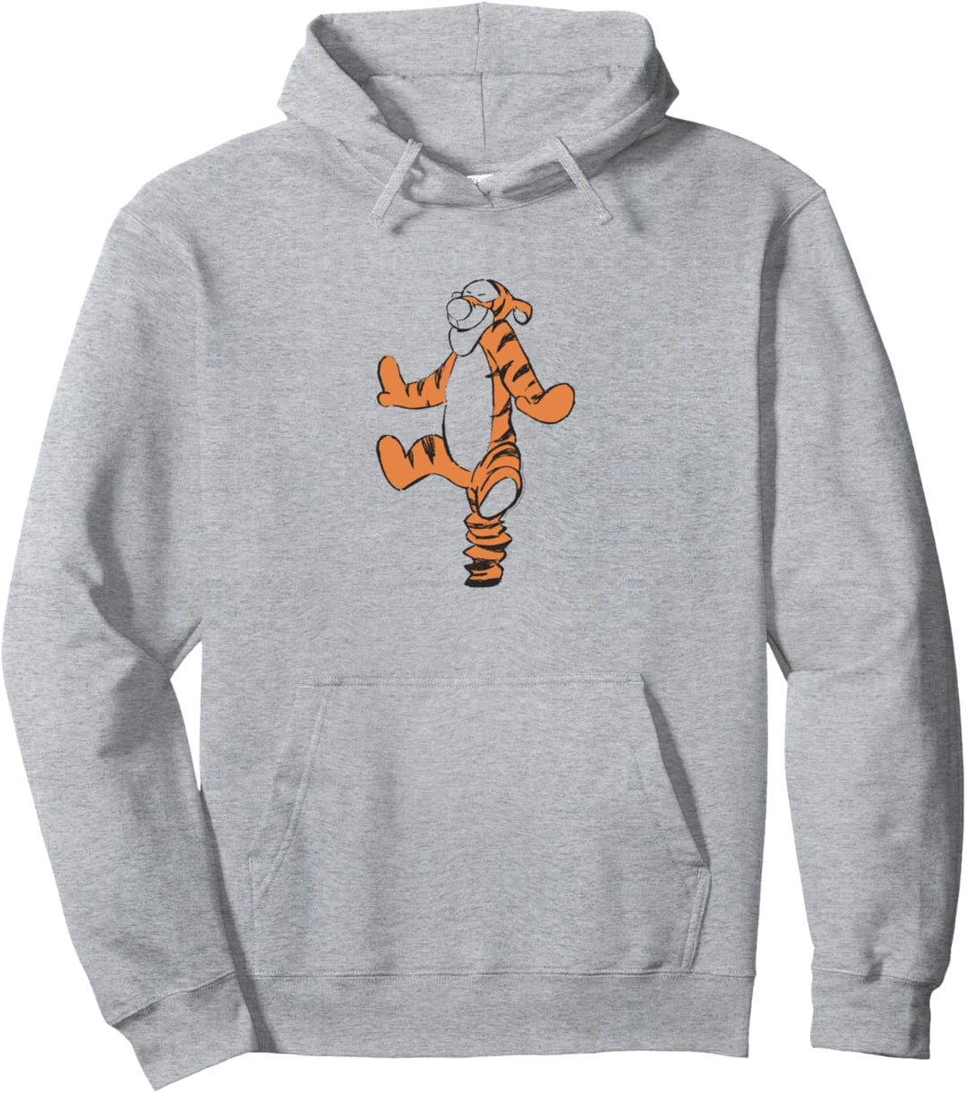 Disney Winnie The Pooh Tigger Transparent Arms Out Bounce Pullover Hoodie