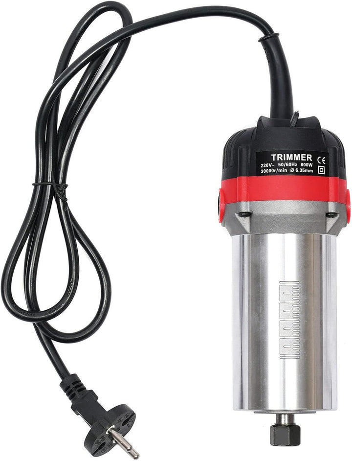 800W Elektrische Oberfräse Trimmer 1/4" Holz Router 220V, tragbarer Handpalmenfräser für die Holzbea