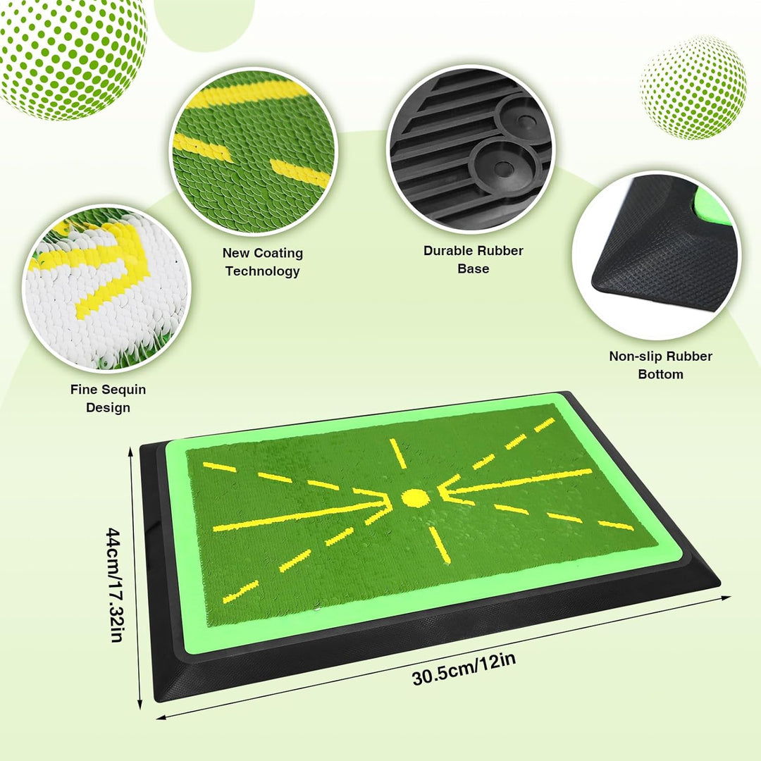Golf-Trainingsmatte & Golfschaukelmatte – Übungsmatte Mit Rutschfester Gummibasis Für Präzises Balls