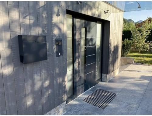 Metzler Briefkasten pulverbeschichtet in Anthrazit RAL7016 - Wandbriefkasten mit Zeitungsfach - Post