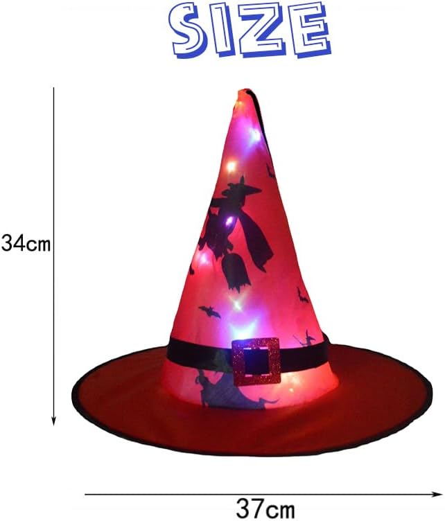XineYuor Hexenhut Mädchen, 3PCS Halloween Hexenhut,Zauberer Hut für Erwachsene Kinder,Hallooween Dek
