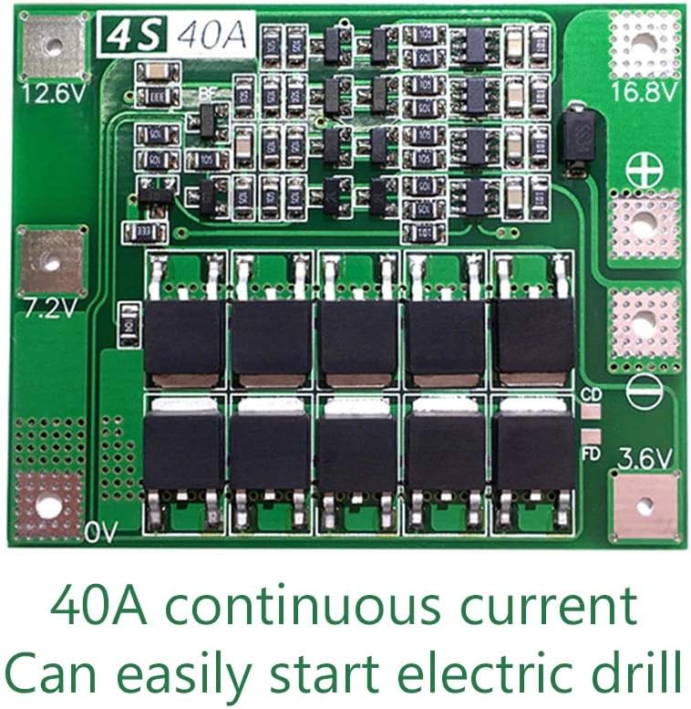 5 Stück 4S 40A 14,8 V 16,8 V 18650 Lithium-Batterie-Schutzplatine BMS PCB