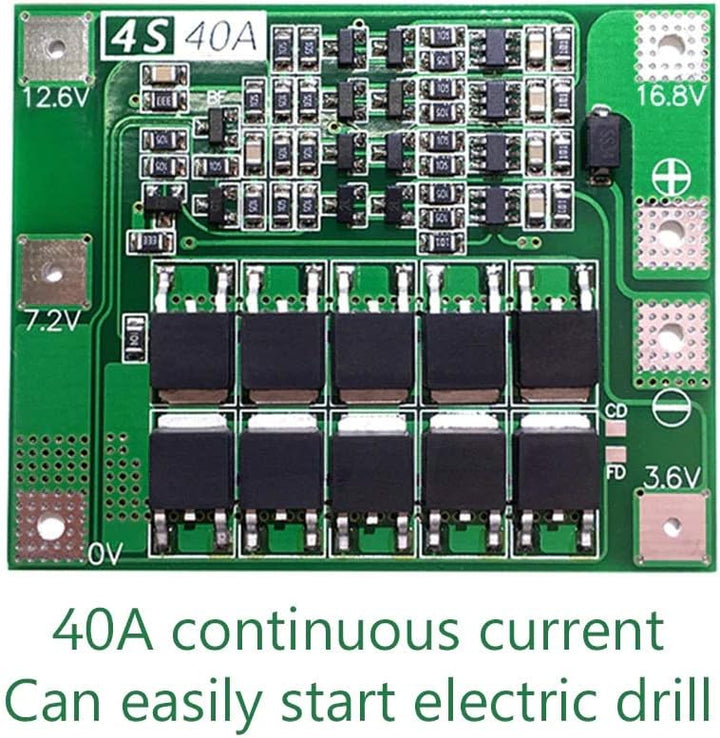 5 Stück 4S 40A 14,8 V 16,8 V 18650 Lithium-Batterie-Schutzplatine BMS PCB