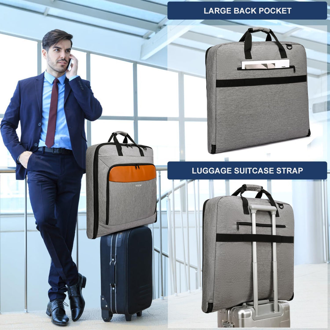 Reise Anzugtasche für Herren - Grosser 40 Zoll Handgepäck Kleidersack für bis zu 3 Anzüge bei Busine