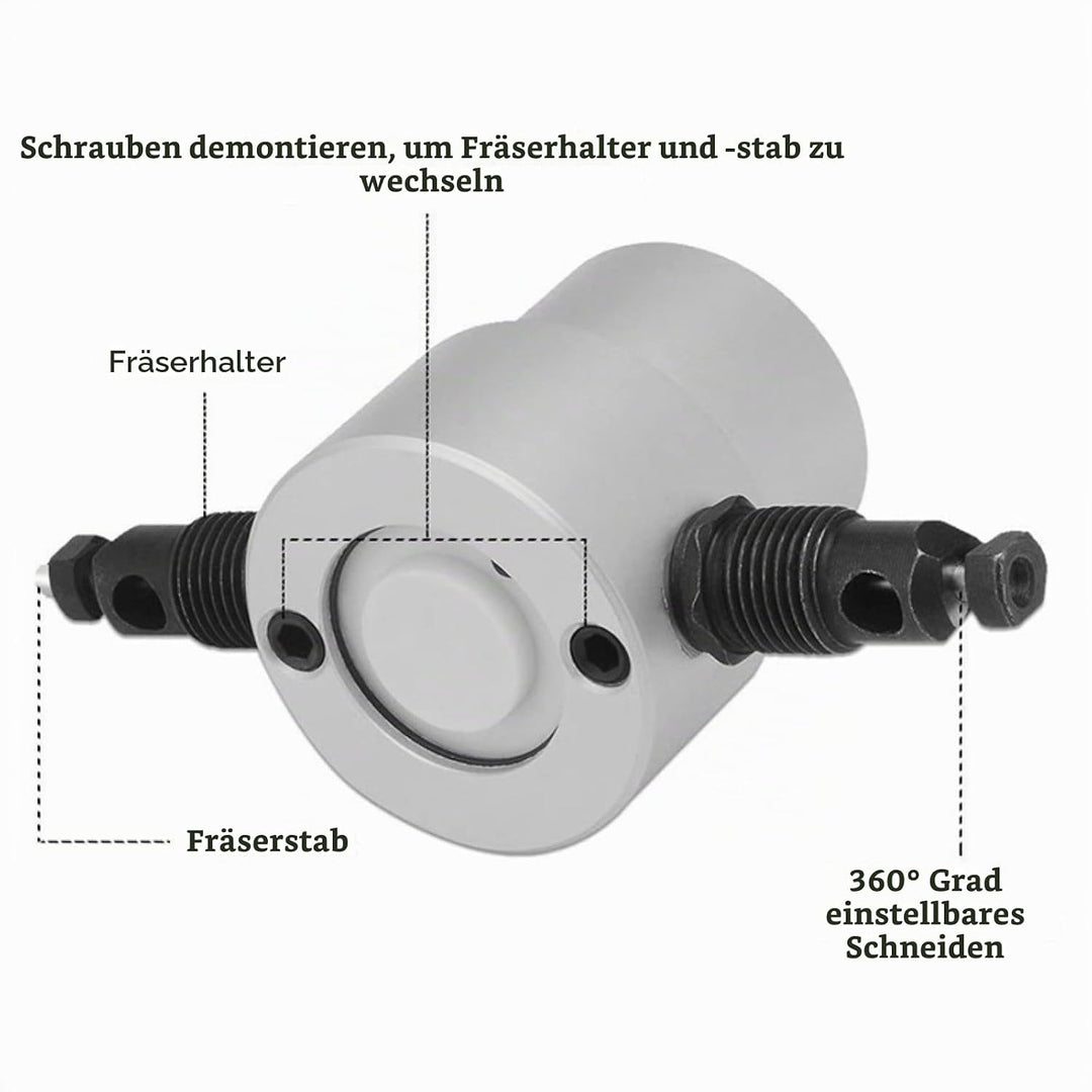 Doppelkopf-Blechschneider, Metallschneider Metallknabber-Werkzeug Blechknabber Elektrische Bohrmasch
