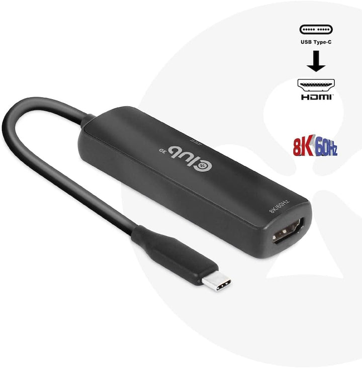 Club3D CAC-1588 USB Gen2 Typ-C zu HDMI™ 8K60Hz oder 4K120Hz HDR10, DSC1.2, Power Delivery 3.0 Activ