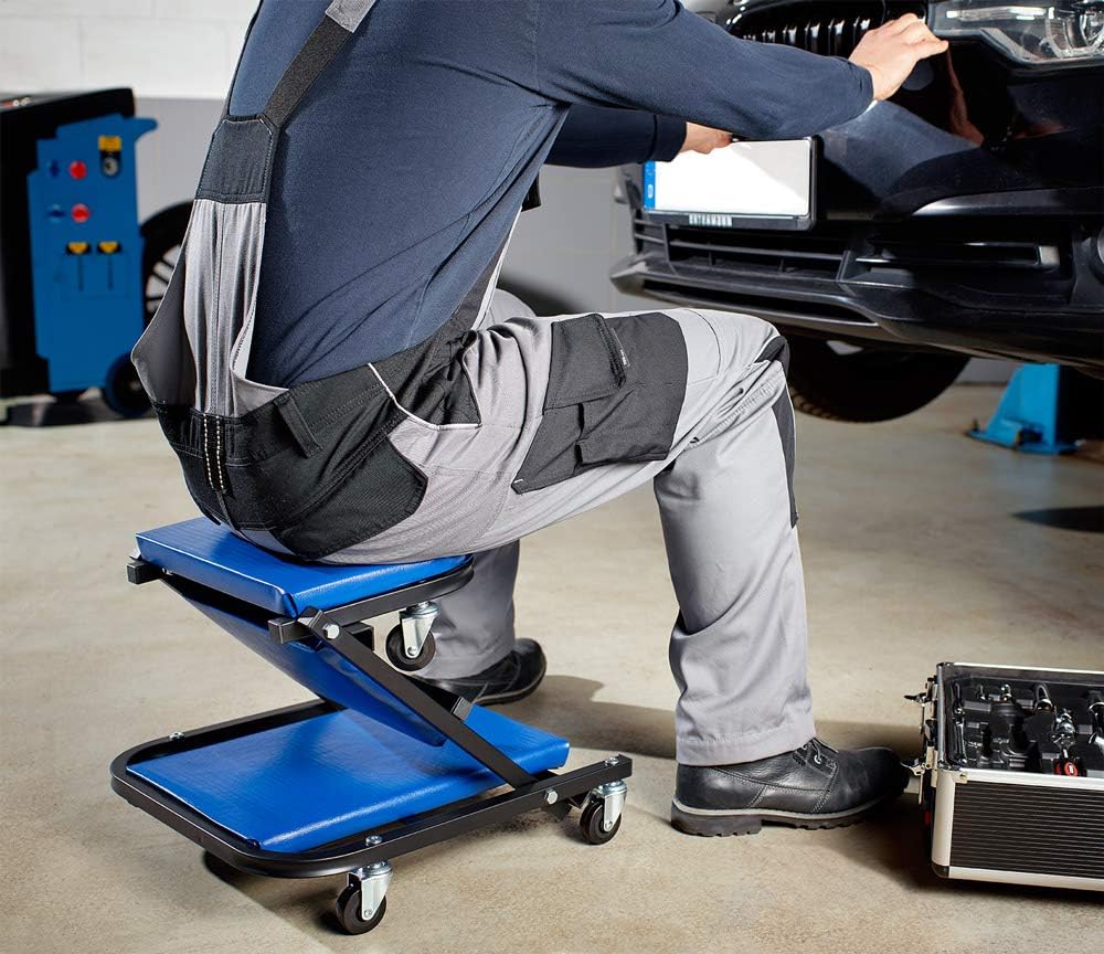 Deuba 2in1 KFZ Rollbrett Werkstatthocker bis 150kg 6 leichtgängige 360° Lenkrollen Werkstattliege Mo