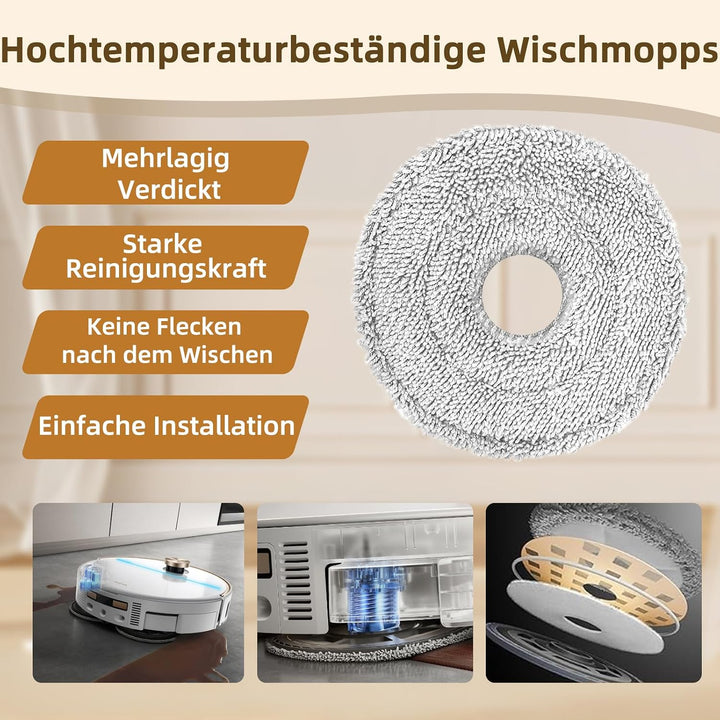 V70 Zubehör für Mova V70 Ultra Complete/V50 Ultra Complete, 2 Hauptbürsten 6 Seitenbürsten 4 HEPA-Fi