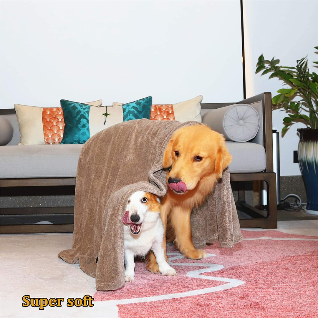 Dogvingpk Extra grosse Hundehandtücher zum Trocknen von Hunden, super saugfähig, weiche Mikrofaser,