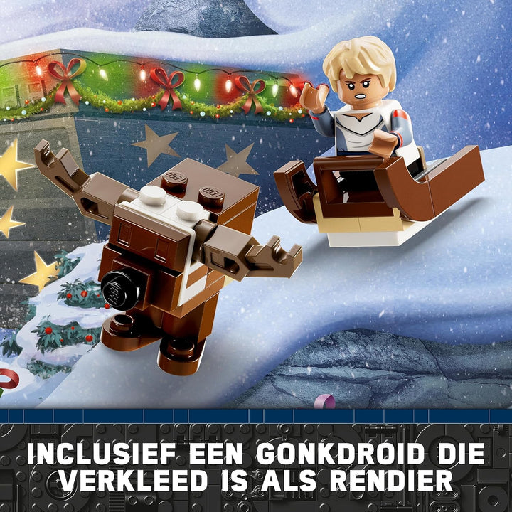 LEGO 75366 Star Wars Adventskalender 2023, Weihnachtskalender mit 24 Geschenken, darunter 9 Figuren,