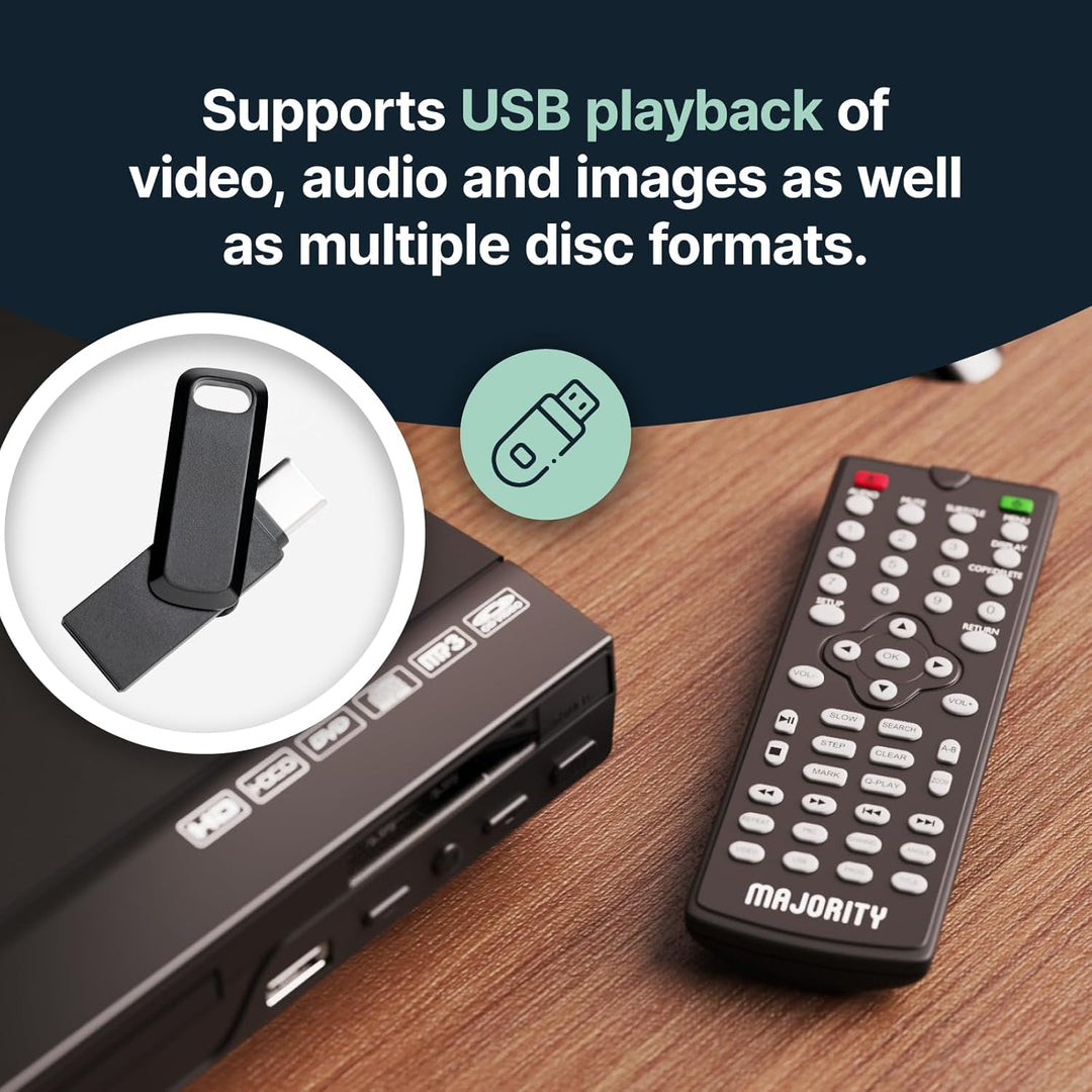 DVD Player für Fernseher HDMI | CD DVD Player | DVD Spieler | DVD Player Region Free | DVD Player Kl