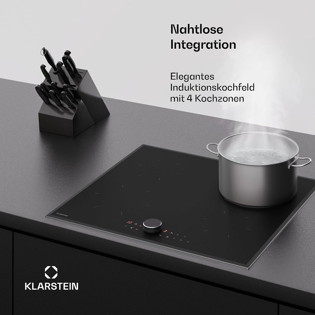Klarstein Magnichef Induktionskochfeld - 4-Zonen, 8200W Boost, Magnetsteuerung, Timer &amp; Kindersicher