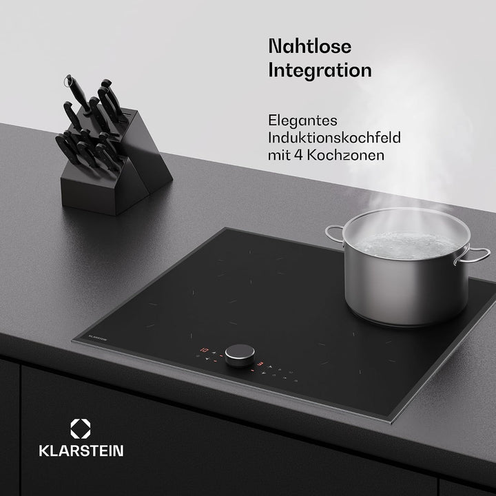 Klarstein Magnichef Induktionskochfeld - 4-Zonen, 8200W Boost, Magnetsteuerung, Timer &amp; Kindersicher