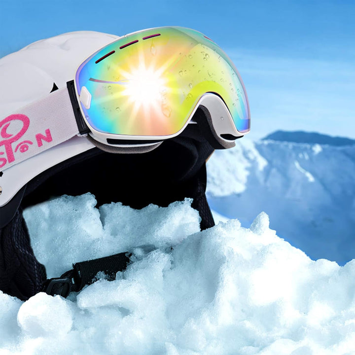 EXP VISION Snowboard Skibrille für Herren Damen Jugend, 100% UV400 Schutz Anti Beschlag über der Bri